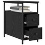 Bedside Cabinet 2 pcs Black oak 30 x 60 x 60 cm Engineered wood