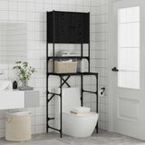 Washing Machine Cabinet Black 0ak 68 x 48,5 x 194 cm - Top-Down View