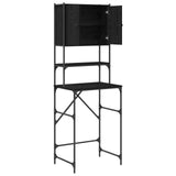 Washing Machine Cabinet Black 0ak 68 x 48,5 x 194 cm