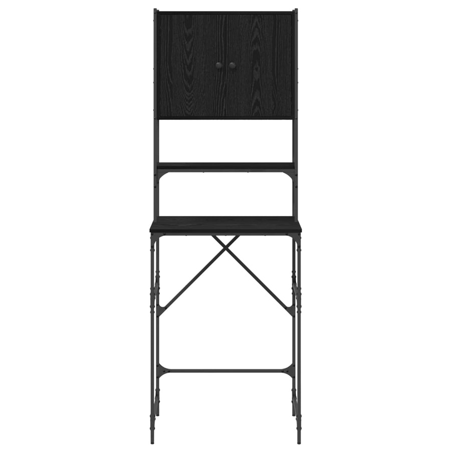 Washing Machine Cabinet Black 0ak 68 x 48,5 x 194 cm