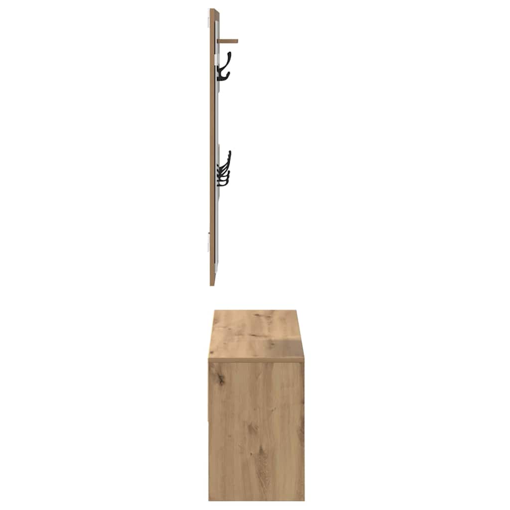 Hallway Furniture Set 4 pcs Artisian Oak Engineered Wood