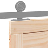 Barn Door Natural 100 x 208 cm Solid Pine wood - Low Angle