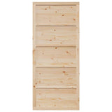 Barn Door Natural 100 x 208 cm Solid Pine wood - Top-Down View