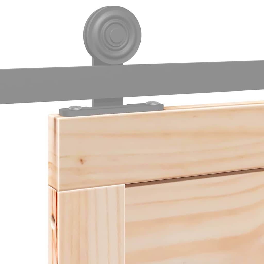 Barn Door Natural 90 x 208 cm Solid Pine wood