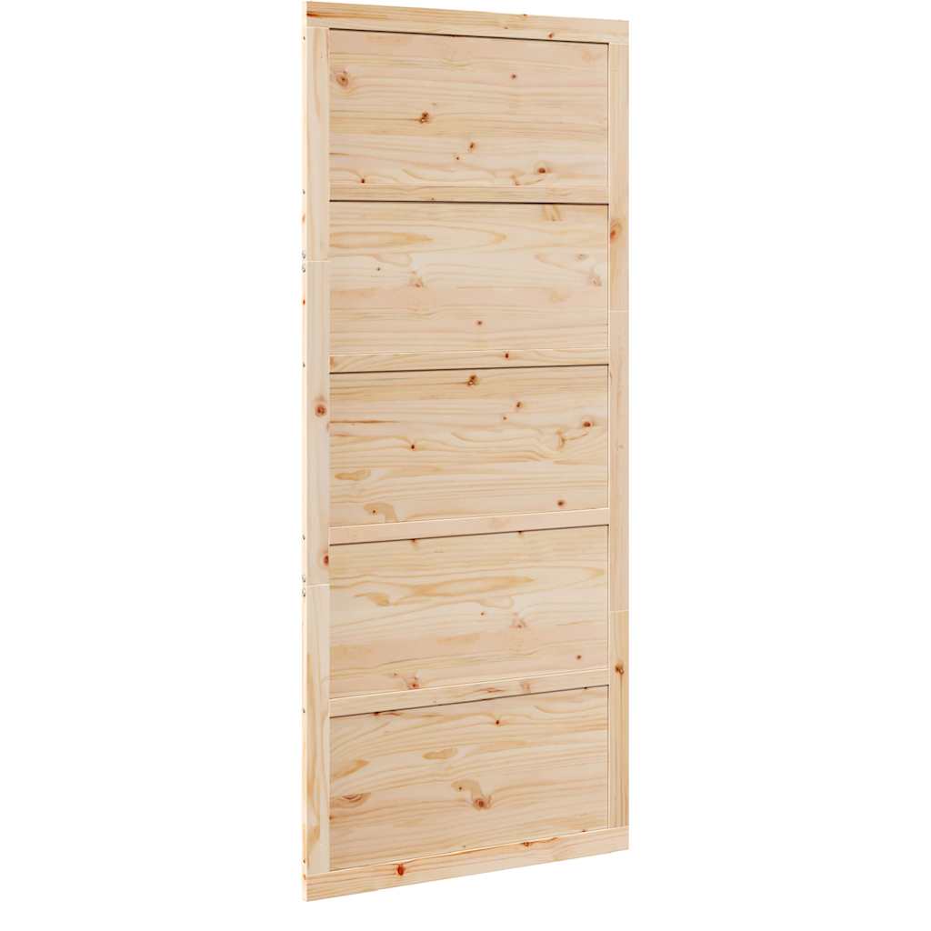 Barn Door Natural 80 x 208 cm Solid Pine wood