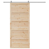 Barn Door Natural 80 x 208 cm Solid Pine wood - Extra Image