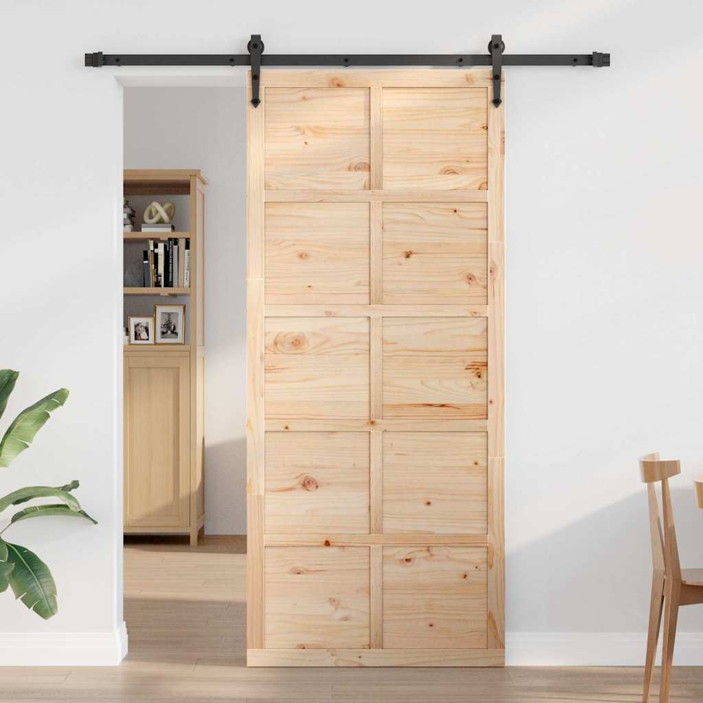 Barn Door Brown 100 x 210 cm Solid pine wood