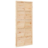 Barn Door Brown 80 x 210 cm Solid pine wood - Rear View