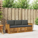 Sofa Sets 3 pcs Natural and Anthracite Solid Acacia Wood