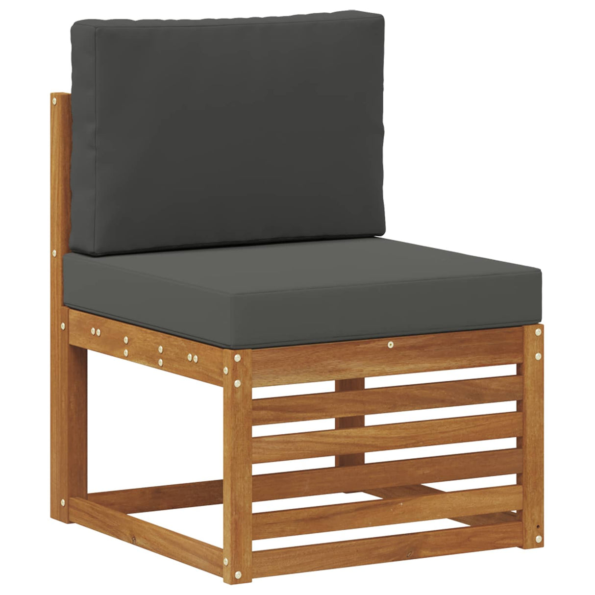 Sofa Sets 3 pcs Natural and Anthracite Solid Acacia Wood