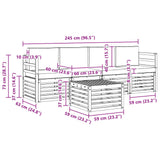 Outdoor Sofa Set 5 pcs Natural and Anthracite Solid Acacia Wood