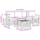 Outdoor Sofa Set 5 pcs Natural and Anthracite Solid Acacia Wood - Extra Image