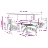 Outdoor Sofa Set 5 pcs Natural and Anthracite Solid Acacia Wood - Extra Image