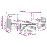 Outdoor Sofa Set 5 pcs Natural and Anthracite Solid Acacia Wood - Extra Image