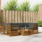 Outdoor Sofa Set 7 pcs 6-Seaters Natural and Anthracite