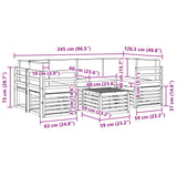 Outdoor Sofa Set 7 pcs Natural and Anthracite Solid Acacia Wood - Extra Image