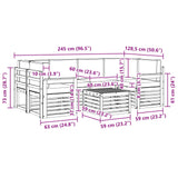 Outdoor Sofa Set 7 pcs Natural and Anthracite Solid Acacia Wood - Extra Image