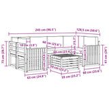 Outdoor Sofa Set 7 pcs Natural and Anthracite Solid Acacia Wood - Extra Image