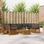 Outdoor Sofa Set 8 pcs 7-Seaters Natural and Anthracite