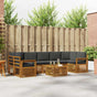 Outdoor Sofa Set 8 pcs 7-Seaters Natural and Anthracite