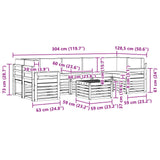 Outdoor Sofa Set 8 pcs Natural and Anthracite Solid Acacia Wood