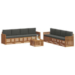 Outdoor Sofa Set 9 pcs 8-Seaters Natural and Anthracite