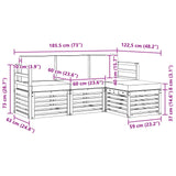 Outdoor Sofa Set with Cushion 4 pcs Natural and Anthracite - Low Angle