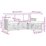 Outdoor Sofa Set with Cushion 4 pcs Natural and Anthracite