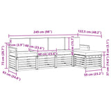 Outdoor Sofa Set with Cushion 5 pcs Natural and Anthracite