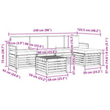 Outdoor Sofa Set with Cushion 6 pcs Natural and Anthracite
