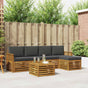 Outdoor Sofa Set 6 pcs 5-Seaters Natural and Anthracite