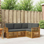 Outdoor Sofa Set 4 pcs 4-Seaters Natural and Anthracite