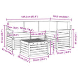 Outdoor Sofa Set with Cushion 5 pcs Natural and Anthracite