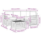 Outdoor Sofa Set with Cushion 5 pcs Natural and Anthracite - Extra Image