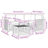 Outdoor Sofa Set with Cushion 5 pcs Natural and Anthracite
