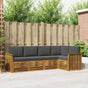 Outdoor Sofa Set 5 pcs 5-Seaters Natural and Anthracite