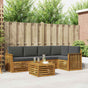 Outdoor Sofa Set 6 pcs 5-Seaters Natural and Anthracite