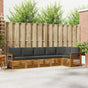 Outdoor Sofa Set 6 pcs 6-Seaters Natural and Anthracite