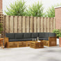 Outdoor Sofa Set 7 pcs 6-Seaters Natural and Anthracite