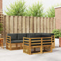 Outdoor Sofa Set 7 pcs 7-Seaters Natural and Anthracite