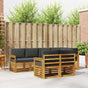 Outdoor Sofa Set 7 pcs 7-Seaters Natural and Anthracite