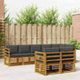 Outdoor Sofa Set 8 pcs 8-Seaters Natural and Anthracite