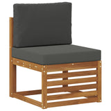 Sofa Sets 8 pcs Natural and Anthracite Solid Acacia Wood
