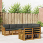 Outdoor Sofa Set 8 pcs 8-Seaters Natural and Anthracite