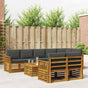 Outdoor Sofa Set 9 pcs 8-Seaters Natural and Anthracite