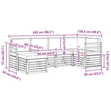 Sectional Sofa Set with Cushion 6 pcs Natural and Anthracite - Extra Image