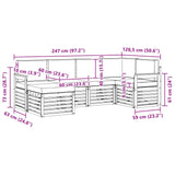 Sectional Sofa Set with Cushion 6 pcs Natural and Anthracite