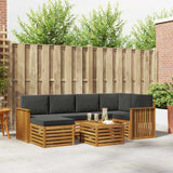 Sectional Sofa Set with Cushion 7 pcs Natural and Anthracite