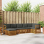 Outdoor Sofa Set 7 pcs 6-Seaters Natural and Anthracite