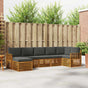 Outdoor Sofa Set 7 pcs 6-Seaters Natural and Anthracite